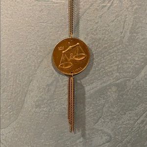Brass Libra Necklace with Tassel